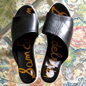 Black slip in sandals . New Sam Edelman size 10